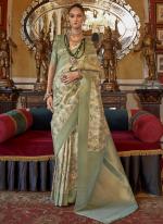 Tussar Silk Green Traditional Wear Printed Saree